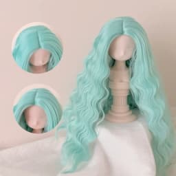 BJD Doll Wig 1/3, 1/4, 1/6 Mid Split Wool Roll Handmade Doll Dressing Wig Rough Long Roll Hair SD DIY Doll Wig Accessories