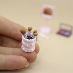 1Pcs Simulated Miniature Dollhouse Makeup Brush Cosmetic For Doll Accessory Toys