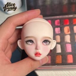 In Stock Hand Painted 1/6 Bjd Doll Head Finished Makeup Mjd Replacement Head, Removable Eyeballs Doll Parts