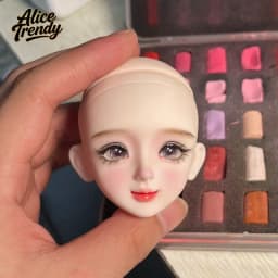 In Stock Hand Painted 1/6 Bjd Doll Head Finished Makeup Mjd Replacement Head, Removable Eyeballs Doll Parts