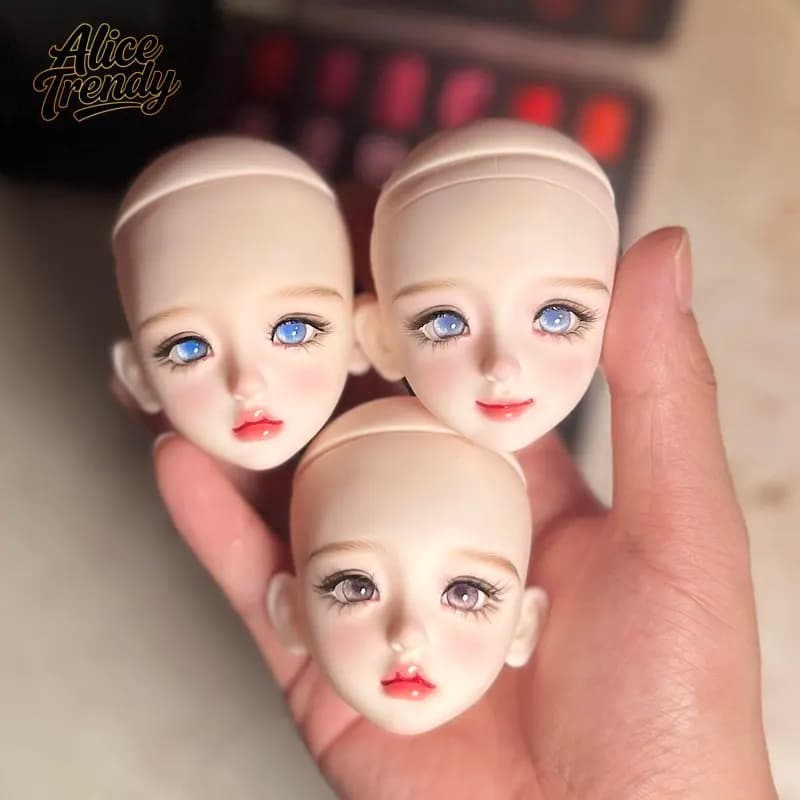 In Stock Hand Painted 1/6 Bjd Doll Head Finished Makeup Mjd Replacement Head, Removable Eyeballs Doll Parts