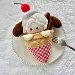 Cute 10cm Cotton Doll Accessories Cartoon Cat Dog Crepe Shaped Doll Bag Exquisite Plush Doll Outfit Diy Collectable Toy Gift