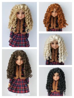 JD073 All Sizes Long Curly BJD Wigs Wholesale Synthetic Mohair Doll Wig 1/12 1/8 1/6 1/3 Blythe Hair Top Sale Accessories