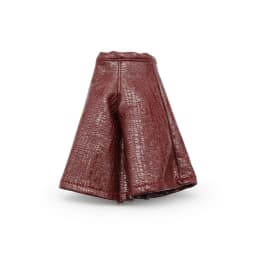 30cm Supermodel Doll Clothes Spicy Girl Style Sleeveless Knit Sweater Shiny Leather Pants High-Neck Stripes Tops For 1/6 FR Doll