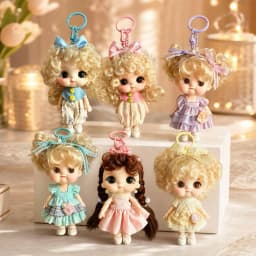 Cute 10cm Doll Keychain Bag Pendant for Bjd Doll Dolls for Girls Mini Dolls Mobile phone Decoration