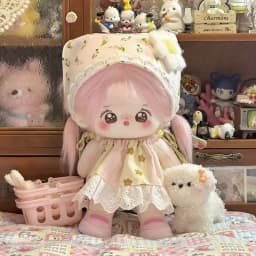 Multiple Styles 20cm Cotton Doll Clothes Cute Cherry Print Lace Dress Summer Fresh Outfit For Plush Doll Girl'S Birthday Gift