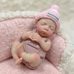 6 Inch/15 cm Cleanable Mini Full Silicone Reborn Doll Luna, Hand Painted Skin, Silky Lifelike Texture, Bebe Reborn De Silicona