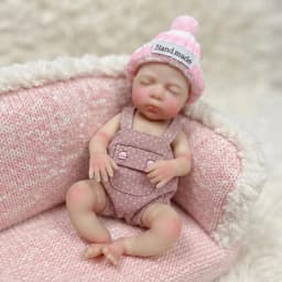 6 Inch/15 cm Cleanable Mini Full Silicone Reborn Doll Luna, Hand Painted Skin, Silky Lifelike Texture, Bebe Reborn De Silicona
