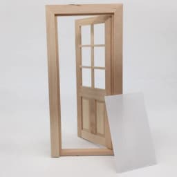 1/12 Dollhouse Miniature Wood Door Unpainted DIY Accessories Model Toys