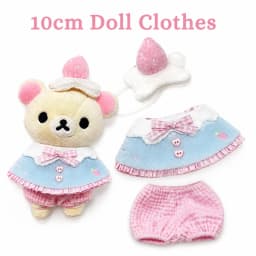 10cm Doll Cloak Cape Outfit Cute Hooded Clothes For Pudding Nunu Sea‑star Body Cotton Plush Doll Costume Accessories