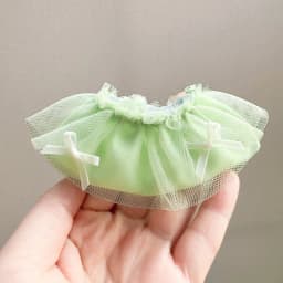 Tulle Skirt Doll Outfit for 10cm Plush Doll, Handmade DIY Doll Clothes, Mesh Dress for 1/8 BJD Doll