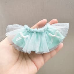 Tulle Skirt Doll Outfit for 10cm Plush Doll, Handmade DIY Doll Clothes, Mesh Dress for 1/8 BJD Doll