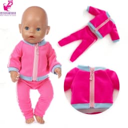 17 Inch Baby Doll Boy Outfit Green T-shirt Overalls for 43cm 18 Inch Doll Clothes Rompers
