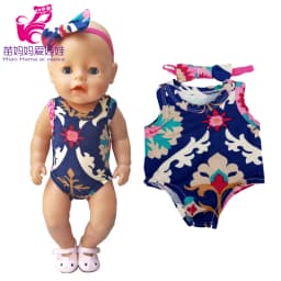 Baby Doll Summer Clothes for 43cm Born Baby Doll Swim Clothes 18 Inch Doll Bikini