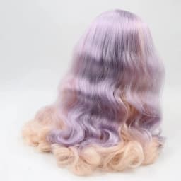 DBS blyth doll icy wig rbl scalp and dome pink hair pale purple yellow hair green wig for DIY custom doll anime toy
