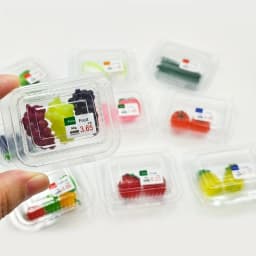 Mini Dollhouse Fruit & Vegetable Bento Box, Kitchen Shop Scene Accessory, Holiday Collectible Gift