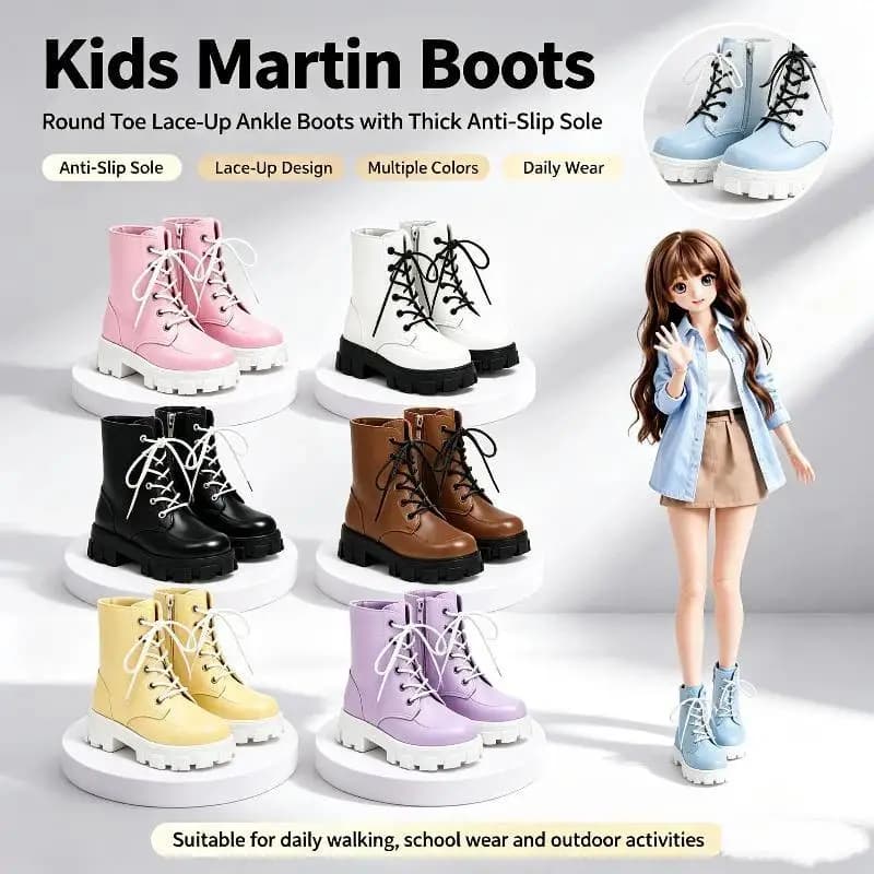 1 Pair 1/8 Doll Boots OB22 Cool Lightweight Plastic High Ankle Shoes Doll Role Play Dress Up Supplies