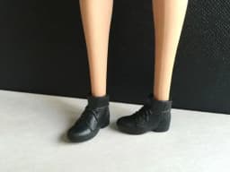 doll shoes black flat shoes for your BB dolls with flat small foot BBI397