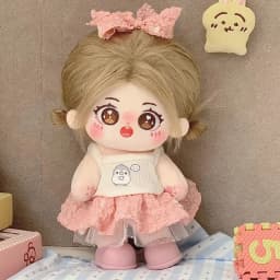 Cute 20cm Idol Doll With Clothes Kawaii Plush Cotton Dolls Stuffed Toy DIY Birthday Gift