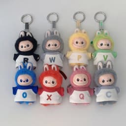 Cute Set For 10.5cm Mini Labubu Pin For Love Series Clothes A-Y letters Alphabet T-shirt Trendy Outfit
