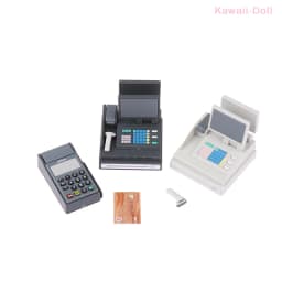 1Set Supermarket Store Card Machine Scanner Model Toy Doll House Scene Decoration