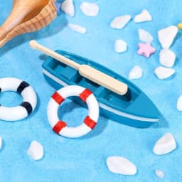 Micro Landscape Mini Paddle Boat Beach Chair DIY Fairy Garden Miniature Dollhouse Accessories Sea View Decoration Ornaments