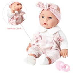 12inch 30cm Reborn Baby Dolls with Pink Clothes Pacifier Realistic Newborn Doll Vinyl Bebe Doll Toddler Children's Toy Kids Gift