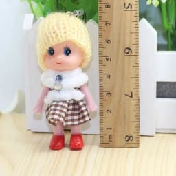 10 Pcs Kids Mini Doll Toys for Girls 8 Cm Cute Soft Plush Skirt Dolls Mobile Phone Pendant Handbag Decoration Random Color