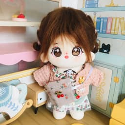 New 20cm No Attribute Figure Toys Cotton Puppy Pattern Cute Face Figure Idol Star Dolls Stuffed Nude Cotton Body Doll Girls Gift