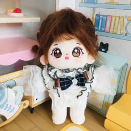 New 20cm No Attribute Figure Toys Cotton Puppy Pattern Cute Face Figure Idol Star Dolls Stuffed Nude Cotton Body Doll Girls Gift
