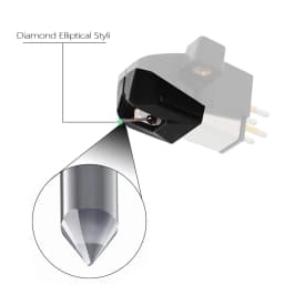ROO AT-VMN95E Diamond Replacement Stylus Needle for VM95 Series, Compatible for Audio Technica AT-LP120X Vinyl Turntables