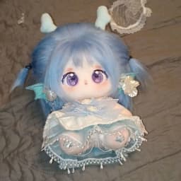 20cm Anime Game Xi Shi Honor of Kings Blue Hair Girl Soft Plush Body Dress Up Cotton Doll Stuffed Toys Cosplay Dolls Pillow Gift