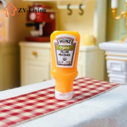 4Pcs Dollhouse Miniature Strawberry Sauce Jam Jar Kitchen Food Accessories 1:12 Dolls House Decoration