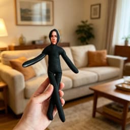 1/5PCS Custom Photo Stuffed Plush Doll, Personalized Long Body Bendable Toy with Clothes Print, Poseable Action Figure Decor