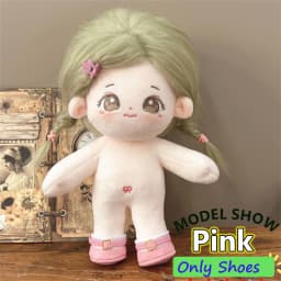 Cute Round Toe Leather Shoes for 20cm Cotton Doll Personalized Cute Doll Accessories Dress Up Boys and Girls Brithdays Gift