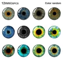 20pcs/10pairs 6mm-20mm Eyes Crafts Eyes High Quality Plastic Crystal Dolls DIY Tools Puppet Crystal Eyes DIY Doll Accessories