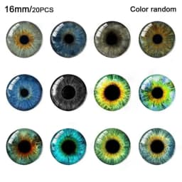 20pcs/10pairs 6mm-20mm Eyes Crafts Eyes High Quality Plastic Crystal Dolls DIY Tools Puppet Crystal Eyes DIY Doll Accessories