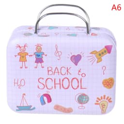 Fashion Metal Mini Suitcase for Dolls Miniature Toys Trunk Dollhouse Decoration