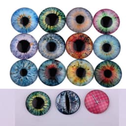 20Pcs Plastic Glass Dolls Eyes DIY Crafts Eyeballs Funny for Children Toys Dinosaur Animal Eyes Time Gem Accessories