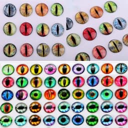 20Pcs Plastic Glass Dolls Eyes DIY Crafts Eyeballs Funny for Children Toys Dinosaur Animal Eyes Time Gem Accessories
