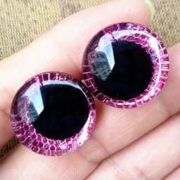 10pair 3D Glitter Trapezoidal Safety Eyes Amigurumi For Crochet Toys Plush Clear Crooked Pupils Eyes Big Size 16/18/20/22/25mm