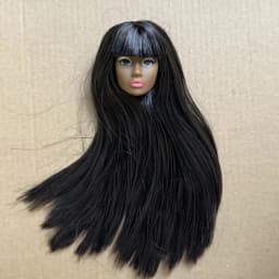 Vintage 1/6 PP European Face Doll Heads White Beige Dark Brown Skin Tone Fashion Doll Head Make Up DIY Toy Parts Kids Gifts