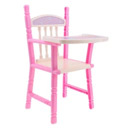Pink High Chair Dining Chair Model for 9-11inch Reborn Girl Dolls Accessory