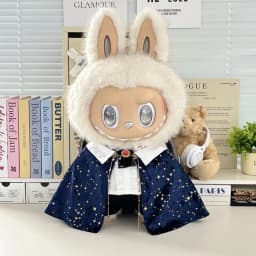In Stock Zimomo the Leader Angel in Clouds Vinyl Doll LABUBU Cloth Dolls Clothes 58cm King'S Cloak Diamond Set Overalls Gift