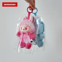 1.0 2.0 3.0 Gen Labubu Vinyl Figure Clear HD Rain Cover Sitting Party Protection Case Dustproof Display Case Accessory No Doll