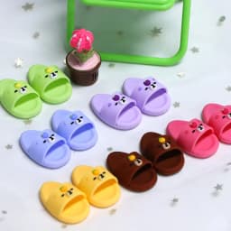 Miniature Cute Capybara Seal Slippers for Labubu Doll Accessories Stylish Casual Shoes for Playtime for Labubu Accessories Shoes