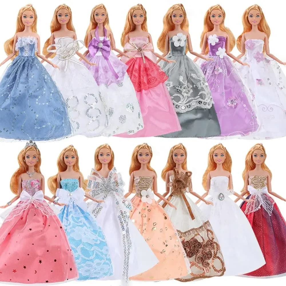 2024 Newest Doll Wedding Dress Fashion Casual Wear Girl Costume Clothes Handmade DIY Girl Gift 30cm Doll