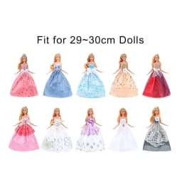 2024 Newest Doll Wedding Dress Fashion Casual Wear Girl Costume Clothes Handmade DIY Girl Gift 30cm Doll