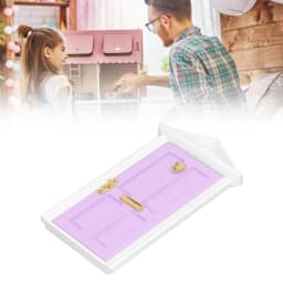 Mini Wooden Door Bright Color Vivid Details Smoother Edge Dollhouse Miniature Fairy Door For 1:12 Doll House GiftsMint