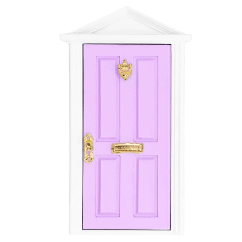Mini Wooden Door Bright Color Vivid Details Smoother Edge Dollhouse Miniature Fairy Door For 1:12 Doll House GiftsMint